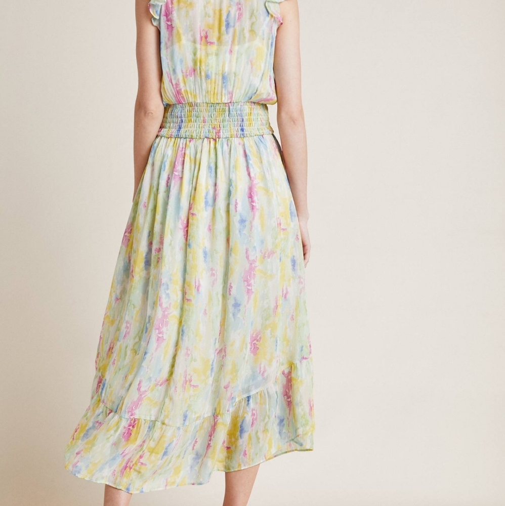 BY|ANTHROPOLOGIE WATERCOLOR MAXI DRESS - Picture 3 of 14